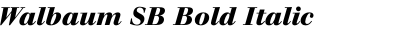 Walbaum SB Bold Italic